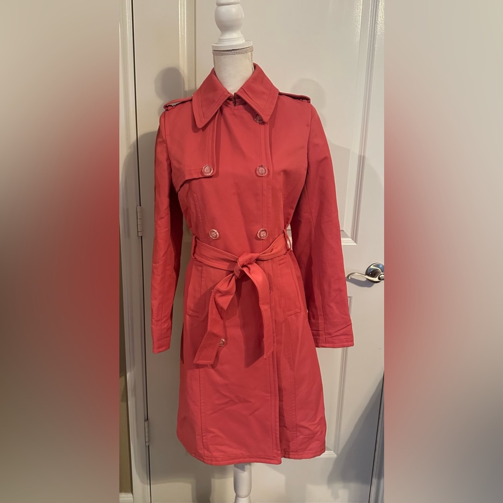 Express design studio - trench coat- hot pink . Size S